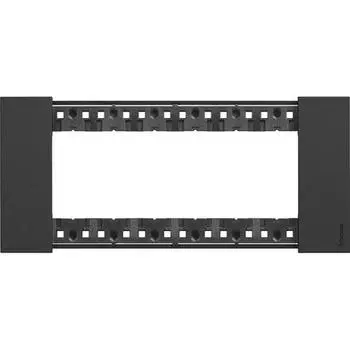 KA4806KG Рамка Bticino Living Now Чёрный 6-модульная