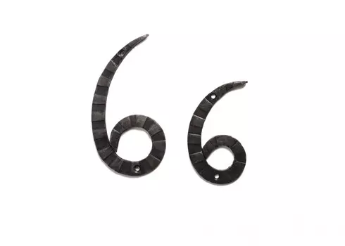 Кованая цифра 6 15 см Covali