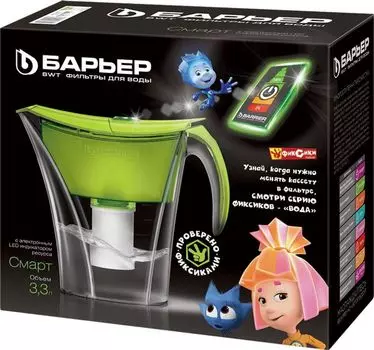 Кувшин Барьер Смарт Опти-Лайт фисташковый 3.3л.