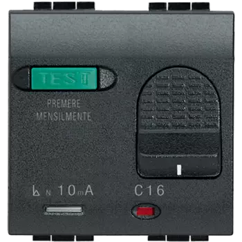 L4305/16 2х полюсный дифференциальный автоматический выключатель 16А 230В 2 модуля Bticino