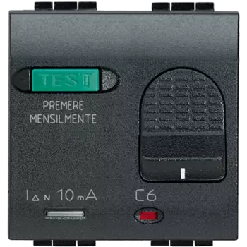 L4305/6 2х полюсный дифференциальный автоматический выключатель 6А 230В 2 модуля Bticino