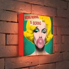 Лайтбокс Быть нормальным скучно 25-25-d-115 Photobox