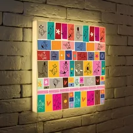 Лайтбокс Детский коллаж 45-45-d-078 Photobox