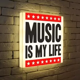 Лайтбокс Music is my life 45-45-d-072 Photobox