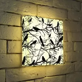 Лайтбокс Птицы зимой 25-25-d-021 Photobox