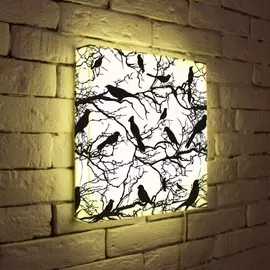 Лайтбокс Птицы зимой 35-35-d-021 Photobox