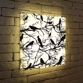 Лайтбокс Птицы зимой 45-45-d-021 Photobox