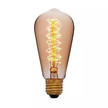 Лампа накаливания E27 40W золотая 052-191