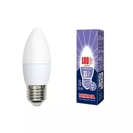 Лампочка светодиодная LED-C37-11W/DW/E27/FR/NR картон Volpe