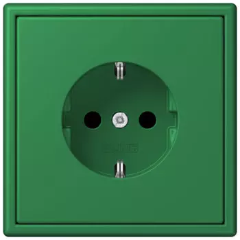 LC1520KI32050 Les Couleurs® Le Corbusier SCHUKO®-розетка со встроенной повышенной защитой от прикосновения vert fonce Jung