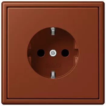 LC1520KI4320D Les Couleurs® Le Corbusier SCHUKO®-розетка со встроенной повышенной защитой от прикосновения terre sienne brulee 59 Jung