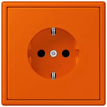 LC1520KI4320S Les Couleurs® Le Corbusier SCHUKO®-розетка со встроенной повышенной защитой от прикосновения orange vif Jung