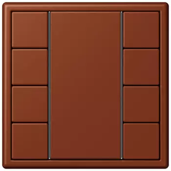 LC504TSA4320D Les Couleurs® Le Corbusier KNX кнопочный модуль F 50 с четырьмя парами кнопок terre sienne brulee 59 Jung