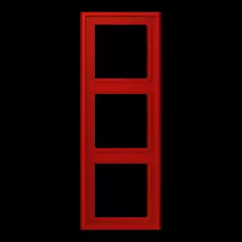 LC98332090 Рамка Les Couleurs Le Corbusier Rouge vermillon 3-постовая Jung