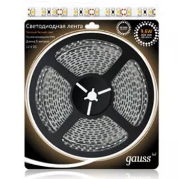 Лента светодиодная 3528/120-SMD 9.6W 12V DC теплый белый свет IP67 EB311000110 5м.