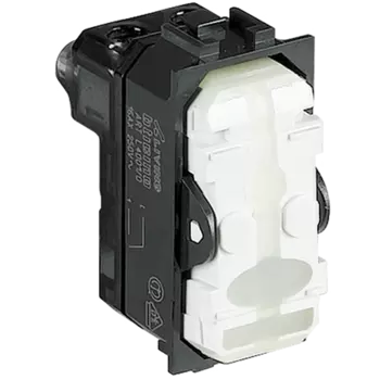 LN4004 LivingLight Переключатель промежуточный с механическими клеммами, размер 1 модуль, без клавиши Bticino