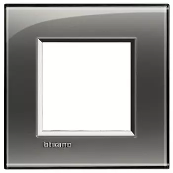 LNA4802KF Рамка LivingLight Квадрат Лондонский туман 2-модульная Bticino