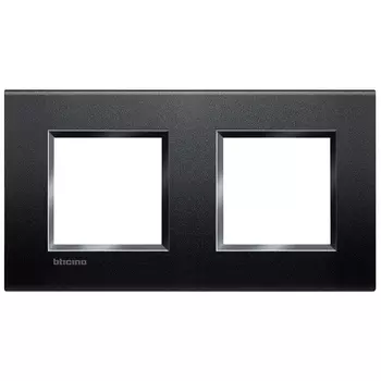LNA4802M2AR Рамка LivingLight Квадрат Антрацит 2+2 модуля Bticino