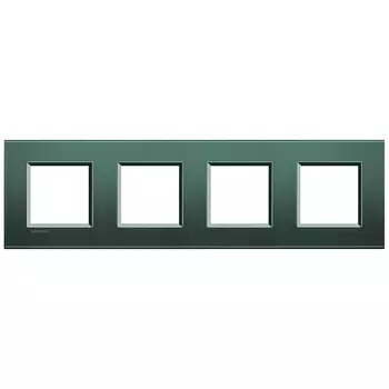 LNA4802M4PK Рамка LivingLight Квадрат Зеленый шелк 2+2+2+2 модуля Bticino