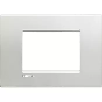 LNA4803AG Рамка LivingLight Квадрат Серебро 3 модуля Bticino