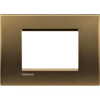 LNA4803BZ Рамка LivingLight Квадрат Бронза 3 модуля Bticino