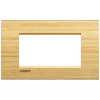 LNA4804LBA Рамка LivingLight Квадрат Бамбук 4 модуля Bticino