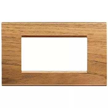 LNA4804LNC Рамка LivingLight Квадрат Европейский орех 4 модуля Bticino