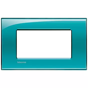 LNA4804VD Рамка LivingLight Квадрат Зеленый 4 модуля Bticino