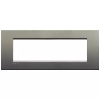 LNA4807AE Рамка LivingLight Квадрат Серый шелк 7 модулей Bticino