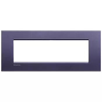 LNA4807CB Рамка LivingLight Квадрат Синий шелк 7 модулей Bticino