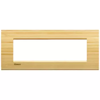 LNA4807LBA Рамка LivingLight Квадрат Бамбук 7 модулей Bticino