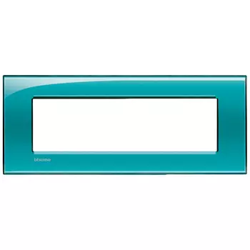 LNA4807VD Рамка LivingLight Квадрат Зеленый 7 модулей Bticino