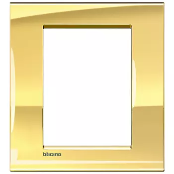 LNA4826OA Рамка LivingLight Квадрат Золото 3+3 модуля Bticino