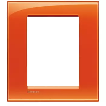 LNA4826OD Рамка LivingLight Квадрат Оранжевый 3+3 модуля Bticino
