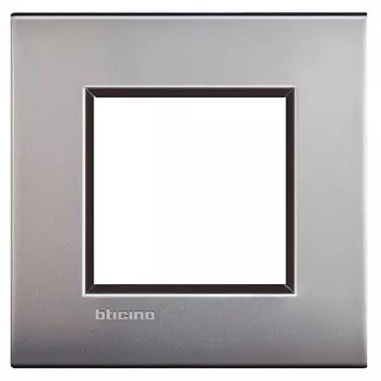 LNC4802NK Рамка LivingLight Air Никель матовый 2-модульная Bticino