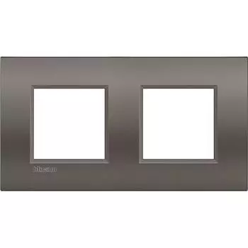 LNE4802M2CY Рамка 2 поста AIR, прямоугольная форма. Глина, пост 2 модуля. Bticino LIVINGLIGHT