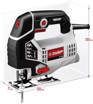 Лобзик Зубр Л-710 +1пил. 710Вт 3000ходов/мин от электросети