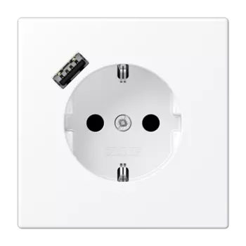 LS1520-18ASW белоснежная матовая Розетка SCHUKO® с USB-интерфейсом с 1 USB-портом типа A LS серия