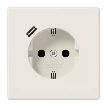 LS1520-18C Розетка SCHUKO® с USB-интерфейсом с 1 USB-портом типа A Слоновая кость LS серия
