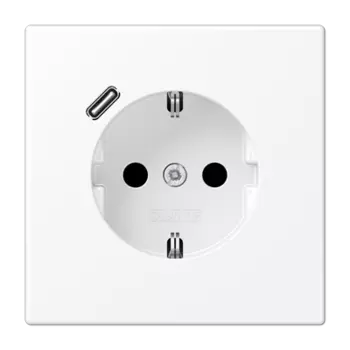 LS1520-18CWWM белоснежный матовый Розетка SCHUKO® с USB-интерфейсом с 1 USB-портом типа A LS серия