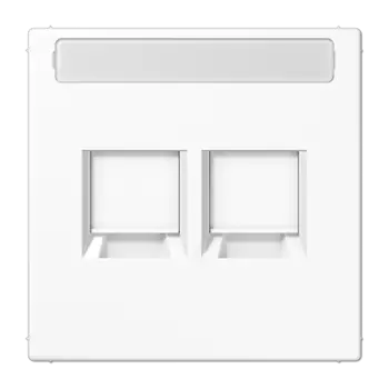 LS1969-2NAWEWW Белая Kрышка с полем для надписи для модульных гнёзд UMA-CAT6A Jung LS серия