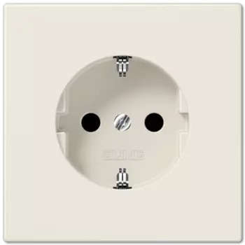 LS520 LS 990 Бежевый Розетка с/з безвинт зажим Jung LS серия