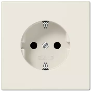 LS520KI LS 990 Бежевый Розетка с/з с защитными шторками безвинт зажим Jung LS серия