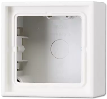 LS581AWW 1-ая Коробка для накладного монтажа с основанием, бел. Jung LS серия