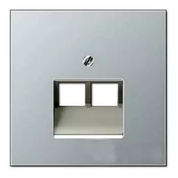LS969-2UALG LS 990 Светло-серый Накладка 2-ой наклонной ТЛФ/комп розетки Jung LS серия