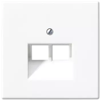 LS969-2UAWW LS 990 Белый Накладка 2-ой наклонной ТЛФ/комп розетки Jung LS серия