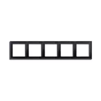 LS985SW Рамка LS 990 Черный 5-постовая Jung