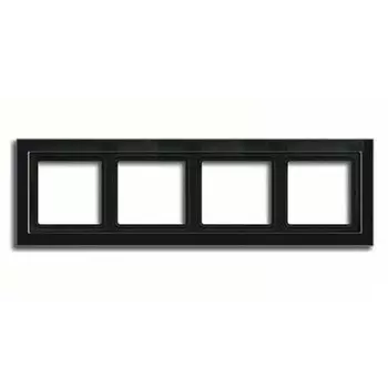 LSD984SW Рамка LS Design Черный 4-постовая Jung