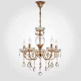 Люстра подвесная Eurosvet 10045 10045/5 золото/прозрачный хрусталь