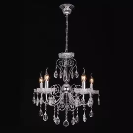 Люстра подвесная Eurosvet 10046 10046/5 хром/прозрачный хрусталь